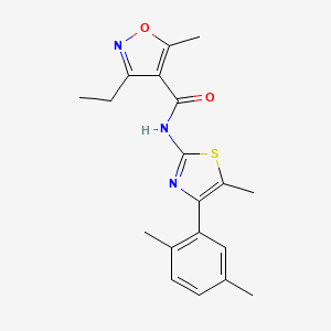 N-[4-(2,5-dimethylphenyl)-5-methyl-1,3-thiazol-2-yl]-3-ethyl-5-methyl-4-isoxazolecarboxamide