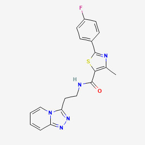 molecular formula C19H16FN5OS B10980513 2-(4-fluorophenyl)-4-methyl-N-[2-([1,2,4]triazolo[4,3-a]pyridin-3-yl)ethyl]-1,3-thiazole-5-carboxamide 