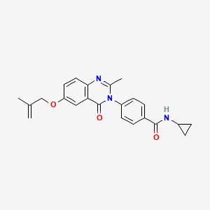 N-cyclopropyl-4-{2-methyl-6-[(2-methylprop-2-en-1-yl)oxy]-4-oxoquinazolin-3(4H)-yl}benzamide