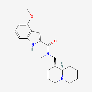 molecular formula C21H29N3O2 B10980565 4-methoxy-N-methyl-N-[(1S,9aR)-octahydro-2H-quinolizin-1-ylmethyl]-1H-indole-2-carboxamide 