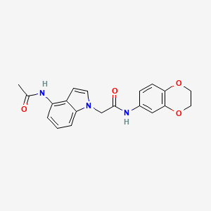 2-[4-(acetylamino)-1H-indol-1-yl]-N-(2,3-dihydro-1,4-benzodioxin-6-yl)acetamide