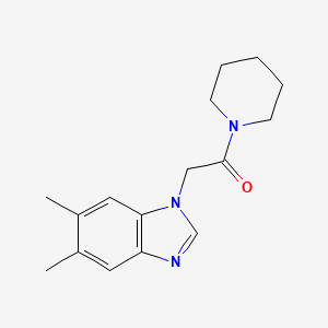 2-(5,6-dimethyl-1H-benzimidazol-1-yl)-1-(piperidin-1-yl)ethanone