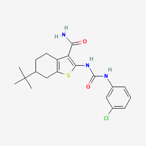 6-Tert-butyl-2-{[(3-chlorophenyl)carbamoyl]amino}-4,5,6,7-tetrahydro-1-benzothiophene-3-carboxamide