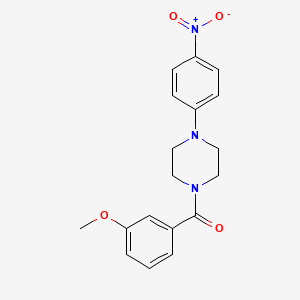 molecular formula C18H19N3O4 B10980628 (3-Methoxyphenyl)[4-(4-nitrophenyl)piperazin-1-yl]methanone 