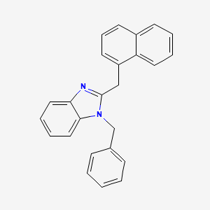 molecular formula C25H20N2 B10980637 1-benzyl-2-(naphthalen-1-ylmethyl)-1H-benzimidazole 