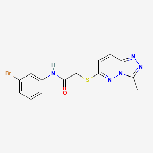 molecular formula C14H12BrN5OS B10980662 N-(3-bromophenyl)-2-[(3-methyl[1,2,4]triazolo[4,3-b]pyridazin-6-yl)sulfanyl]acetamide 