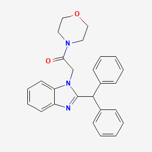 molecular formula C26H25N3O2 B10980666 2-[2-(diphenylmethyl)-1H-benzimidazol-1-yl]-1-(morpholin-4-yl)ethanone 