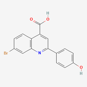 7-Bromo-2-(4-hydroxyphenyl)quinoline-4-carboxylic acid