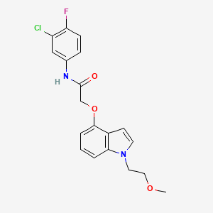 molecular formula C19H18ClFN2O3 B10980685 N-(3-chloro-4-fluorophenyl)-2-{[1-(2-methoxyethyl)-1H-indol-4-yl]oxy}acetamide 