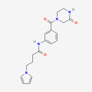 N-[3-(3-Oxopiperazine-1-carbonyl)phenyl]-4-(1H-pyrrol-1-YL)butanamide