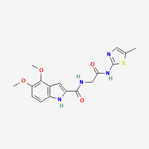 4,5-dimethoxy-N-{2-[(5-methyl-1,3-thiazol-2-yl)amino]-2-oxoethyl}-1H-indole-2-carboxamide