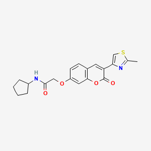 molecular formula C20H20N2O4S B10980743 N-cyclopentyl-2-{[3-(2-methyl-1,3-thiazol-4-yl)-2-oxo-2H-chromen-7-yl]oxy}acetamide 