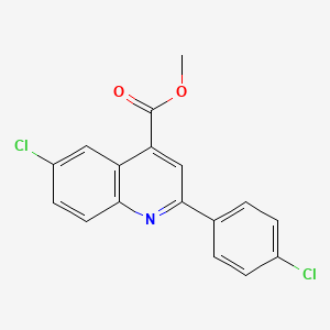 molecular formula C17H11Cl2NO2 B10980744 Methyl 6-chloro-2-(4-chlorophenyl)quinoline-4-carboxylate 