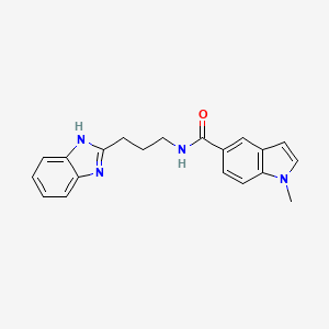 molecular formula C20H20N4O B10980748 N-[3-(1H-benzimidazol-2-yl)propyl]-1-methyl-1H-indole-5-carboxamide 