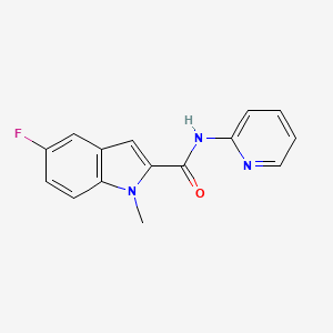 molecular formula C15H12FN3O B10980753 5-fluoro-1-methyl-N-(pyridin-2-yl)-1H-indole-2-carboxamide 