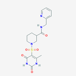 1-[(2,4-dihydroxy-6-methylpyrimidin-5-yl)sulfonyl]-N-(pyridin-2-ylmethyl)piperidine-3-carboxamide