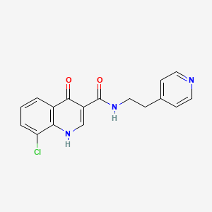 8-chloro-4-hydroxy-N-(2-(pyridin-4-yl)ethyl)quinoline-3-carboxamide