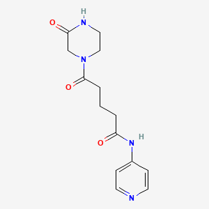 molecular formula C14H18N4O3 B10980777 5-oxo-5-(3-oxopiperazin-1-yl)-N-(pyridin-4-yl)pentanamide 