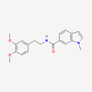 molecular formula C20H22N2O3 B10980795 N-[2-(3,4-dimethoxyphenyl)ethyl]-1-methyl-1H-indole-6-carboxamide 