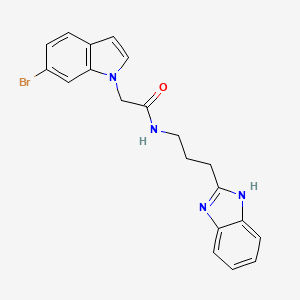 N-[3-(1H-benzimidazol-2-yl)propyl]-2-(6-bromo-1H-indol-1-yl)acetamide