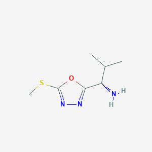 (1S)-2-methyl-1-[5-(methylsulfanyl)-1,3,4-oxadiazol-2-yl]propan-1-amine