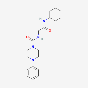 N-[2-(cyclohexylamino)-2-oxoethyl]-4-phenylpiperazine-1-carboxamide