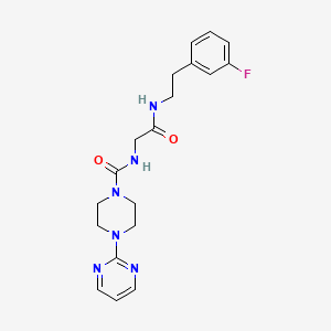 N-(2-{[2-(3-fluorophenyl)ethyl]amino}-2-oxoethyl)-4-(pyrimidin-2-yl)piperazine-1-carboxamide