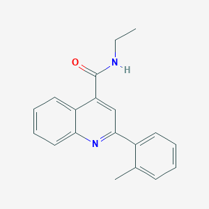 molecular formula C19H18N2O B10980851 N-ethyl-2-(2-methylphenyl)quinoline-4-carboxamide 