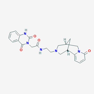 molecular formula C23H25N5O4 B10980873 2-(2-hydroxy-4-oxoquinazolin-3(4H)-yl)-N-{2-[(1S,5R)-8-oxo-1,5,6,8-tetrahydro-2H-1,5-methanopyrido[1,2-a][1,5]diazocin-3(4H)-yl]ethyl}acetamide 