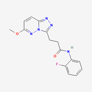 molecular formula C15H14FN5O2 B10980877 N-(2-fluorophenyl)-3-(6-methoxy[1,2,4]triazolo[4,3-b]pyridazin-3-yl)propanamide 