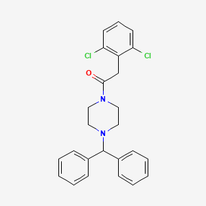 2-(2,6-Dichlorophenyl)-1-[4-(diphenylmethyl)piperazin-1-yl]ethanone