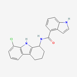 molecular formula C21H18ClN3O B10980903 N-(8-Chloro-2,3,4,9-tetrahydro-1H-carbazol-1-YL)-1H-indole-4-carboxamide 