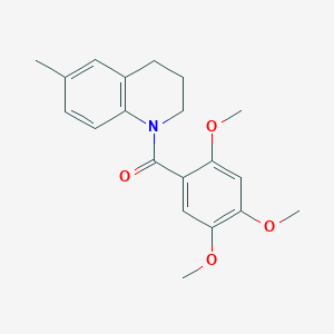 molecular formula C20H23NO4 B10980931 (6-methyl-3,4-dihydroquinolin-1(2H)-yl)(2,4,5-trimethoxyphenyl)methanone 