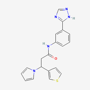 3-(1H-pyrrol-1-yl)-3-(3-thienyl)-N-[3-(1H-1,2,4-triazol-3-yl)phenyl]propanamide