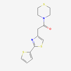 1-(Thiomorpholin-4-yl)-2-[2-(thiophen-2-yl)-1,3-thiazol-4-yl]ethanone