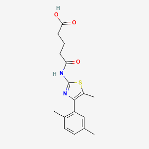 5-{[4-(2,5-Dimethylphenyl)-5-methyl-1,3-thiazol-2-yl]amino}-5-oxopentanoic acid