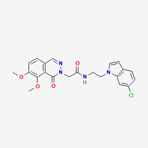 N-[2-(6-chloro-1H-indol-1-yl)ethyl]-2-(7,8-dimethoxy-1-oxophthalazin-2(1H)-yl)acetamide