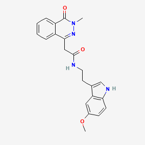 N-[2-(5-methoxy-1H-indol-3-yl)ethyl]-2-(3-methyl-4-oxo-3,4-dihydrophthalazin-1-yl)acetamide