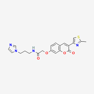 N-[3-(1H-imidazol-1-yl)propyl]-2-{[3-(2-methyl-1,3-thiazol-4-yl)-2-oxo-2H-chromen-7-yl]oxy}acetamide