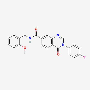 3-(4-fluorophenyl)-N-(2-methoxybenzyl)-4-oxo-3,4-dihydroquinazoline-7-carboxamide