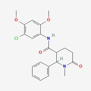 N-(5-chloro-2,4-dimethoxyphenyl)-1-methyl-6-oxo-2-phenylpiperidine-3-carboxamide