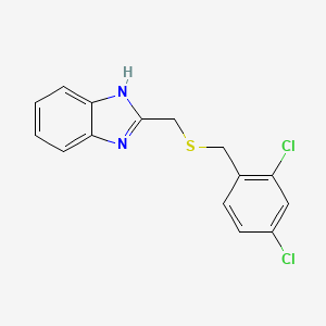 molecular formula C15H12Cl2N2S B10980981 2-{[(2,4-dichlorobenzyl)sulfanyl]methyl}-1H-benzimidazole 