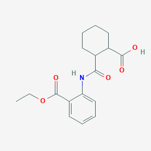 molecular formula C17H21NO5 B10980983 2-{[2-(Ethoxycarbonyl)phenyl]carbamoyl}cyclohexanecarboxylic acid 