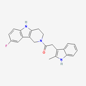 1-(8-fluoro-1,3,4,5-tetrahydro-2H-pyrido[4,3-b]indol-2-yl)-2-(2-methyl-1H-indol-3-yl)ethanone