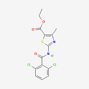 molecular formula C14H12Cl2N2O3S B10981033 Ethyl 2-[(2,6-dichlorobenzoyl)amino]-4-methyl-1,3-thiazole-5-carboxylate 