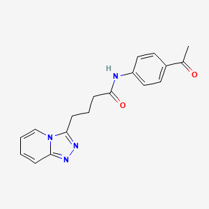 molecular formula C18H18N4O2 B10981045 N-(4-acetylphenyl)-4-([1,2,4]triazolo[4,3-a]pyridin-3-yl)butanamide 