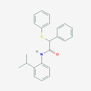 2-phenyl-2-(phenylsulfanyl)-N-[2-(propan-2-yl)phenyl]acetamide