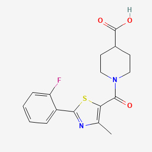 1-{[2-(2-Fluorophenyl)-4-methyl-1,3-thiazol-5-yl]carbonyl}piperidine-4-carboxylic acid