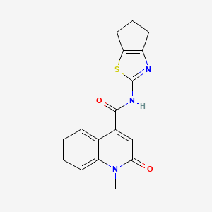 N-(5,6-dihydro-4H-cyclopenta[d]thiazol-2-yl)-1-methyl-2-oxo-1,2-dihydroquinoline-4-carboxamide