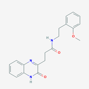 molecular formula C20H21N3O3 B10981111 3-(3-hydroxyquinoxalin-2-yl)-N-[2-(2-methoxyphenyl)ethyl]propanamide 